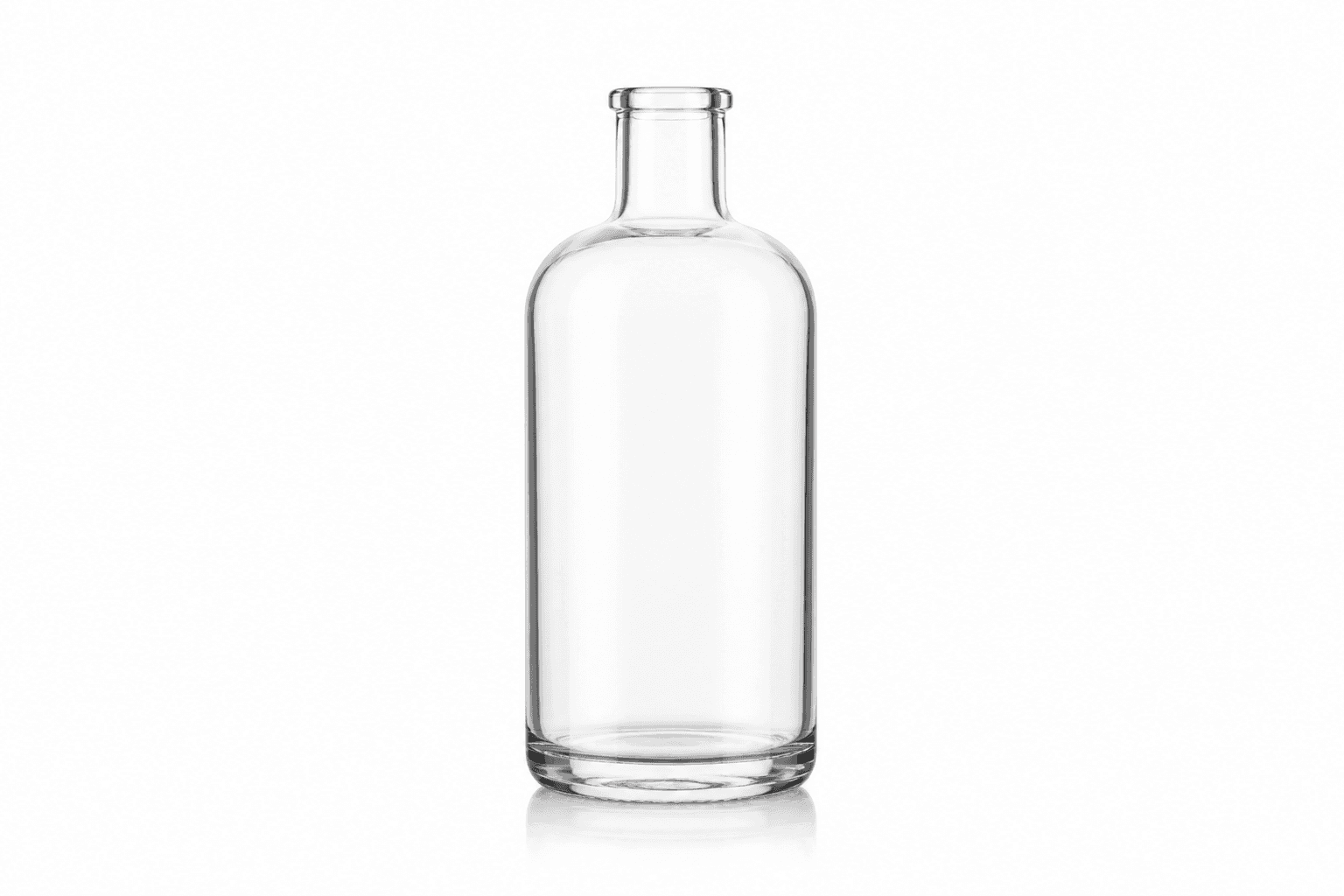 Studio listing photo of a glass bottle on white
